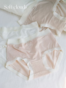ผู้หญิง ฤดูร้อน Ultra นุ่ม Cloud Feeling ผ้าไหม ผ้าฝ้าย กางเกงใน Mid เอว ชุดชั้นในไร้รอยต่อที่สวมใส่สบาย