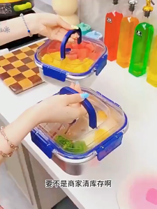 LUXURIANT Food Tray Stainless steel Food Container with Lid portable Fresh Keeping box lunch box storage box