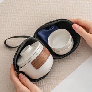 Travel Tea Set Small Gift Portable Kuaike Cup One Pot Two Cups Business Event Souvenir