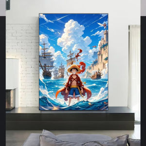 Bandai | Classic Anime O-One P-Piece Oil Painting By Numbers Home Decor Modern Wall Decor for Living Room Bedroom Perfect Gift No Frame