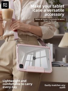 Zoyu | Detachable Crossbody Strap Anti-Shock Transparent iPad Case