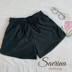 Astrid Plus size Corduroy shorts with 2 pocket Garterized summer shorts