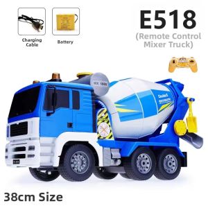 Double E | Super Large Double Eagle Childrens Toy Concrete Mixer Truck Remote Control Engineering Vehicle Dump Concrete Tank Car Playset