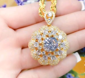 Mặt Dây Chuyền Nữ Vàng 18K Đẹp (Mạ) Đá Moissanite - Lokalo - Mang Y Vàng Thậ.t - Dễ Phối Thời Trang - Hàng Xuất Khẩu - Bao Đổi Trả Trong 7 Ngày Nếu Sai Hình. 227522u40