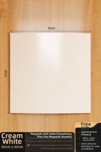 Auzzo | Magnetic Organizer For Kitchen Replacing Enamel Boards Cream White