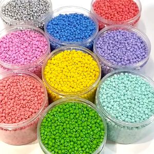 Mote Manik Manik Pasir Mix Warna Ukuran 8/O Berat 10 Gr