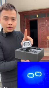 1 đôi đèn trợ sáng viền màu hàng siêu sáng chạy chung điện 12v 24v