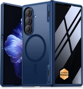 MOBOSI Magnetic for Z Fold 7 Case with Privacy Screen Protector Samsung Galaxy Z Fold7 Cover[Compatible with Magsafe & Full Body Hinge Protection] Shockproof Phone Cases for zfold 7 Blue