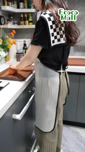 Tạp dề trong suốt ECOCO chất liệu TPU chống thấm nước thế hệ mới thiết kế dây đeo chữ H Freesize phù hợp mọi vóc dáng