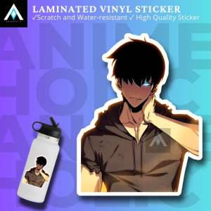 SOLO LEVELING SUNG JIN WOO CHIBI STICKERS ANIME STICKERS LAMINATED VINYL STICKERS ANIMEHOLIC