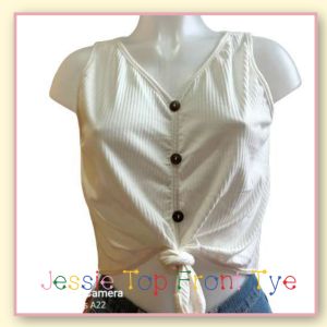 Jessie Knitted sleeveless Top Front tie