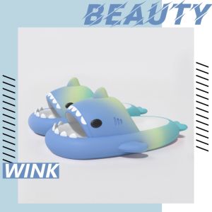 KDAShop รองเท้าแตะลายฉลามคัลเลอร์ฟูล สีฟรีสไตล์ 3 ตัว แมทซ์เป็นอะไรก็น่ารัก