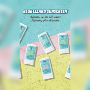 【Stick】Blue Lizard  Mineral Sunscreen 14g SPF 50 UV Protection Baby Kids Sensitive Non-sticky Lightweight Broad-spectrum Pocket-sized Long-lasting Water-fit Fragrance-free Travel Size