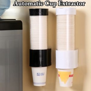 Paper Cup Dispenser Automatic Remove Cup Holder And Organizer Wall Mount Drinking Cup Holder Cool Room Accessories For Bathroom