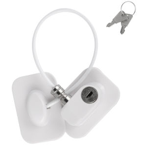Refrigerator Door Lock With Wire and KeySelf-Adhesive Safety Lock For Window Refrigerator Cabinet Safety Lock Child Safety