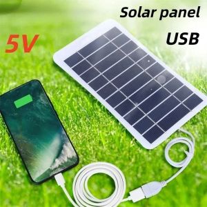 2-15W 5V USB Type-C Solar Panel Charger Kit Portable Flexible Lightweight Mini System for Phones Power Banks Car Camping Hiking