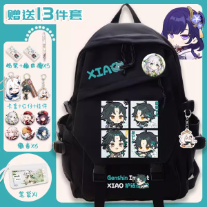 Genshin Impact Collaborative Childrens Backpack Large Capacity Double Shoulder Bag Cartoon Characters Sucrose Sucrose