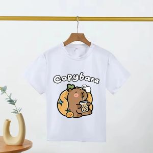 Bandai | 3 - 10 Years Child Cute Capibara Round - Neck Tops Tee Kids Cotton Clothes For Summer HW0041