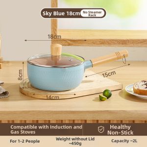 YIYIPAI | Nonstick Small Cooking Pot for Baby Food Solo Use Gas Stoves