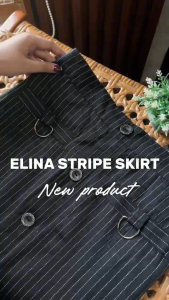 Yellowface Elina Stripe Skirt Rok Stripe Korean Style Rok Span Stripe Semiwool Bawahan Wanita Salur