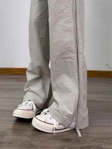 Quần Ống Đứng Lưới Rút Khóa Kéo Cho Nam Mùa Hè Mỏng Khô Nhanh Quần Áo Bảo Hộ Lao Động Ngoài Trời Thể Thao Quần Leo Núi