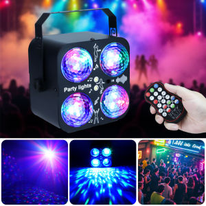 WUZSTAR USB Portable Disco Ball Lights Sound Activated Party Strobe Lights DJ Rave Lights with Remote Control LED Stage Light