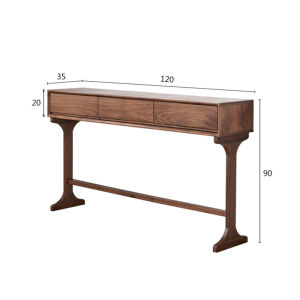 GOOFANSER | Simplicity Solid Walnut Entrance Cabinet