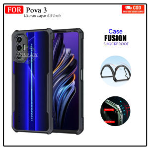 PAKET 4IN1 Case Oppo A17 Softcase Fusion Shockproof Transparan Protect Casing