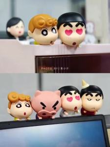 Funism | Anime Crayon Shin-Chan Small Particl Blind Box Action Figures Car Desktop Series Models Decorative Ornaments Toys Birthday Gifts