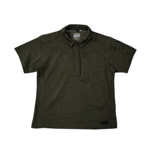 Toughened Hard Man Functionality Polo Shirt with Arm Pocket Workwear Design Breathable Wear Resistant Short Sleeve Y718