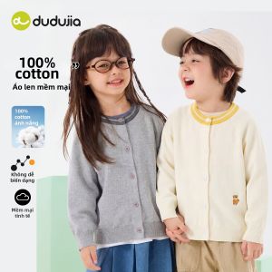 DUDUJIA | Áo Sweater Len Bông Cotton Cho Trẻ Em