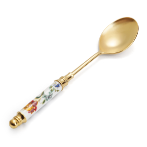 Minton Bone China Gold Plated Coffee Spoon Gift Box Set Elegant Dining Coffee Utensils Country Style Photography