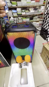 BTS 1908 Brodu Bluetooth Karaoke Speaker With Free Dual Digital Rechargeable Wireless Microphone
