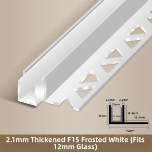 BEIQIVI | Aluminum Alloy Embedded F U Type Glass Channel for Shower Screen