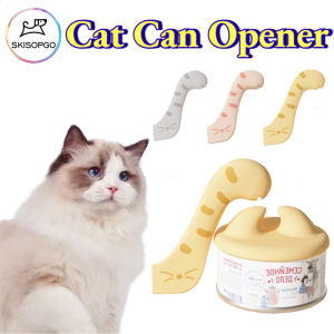SKISOPGO Cat Canning Sealed Lid Dog Wet Can Preservation Lid Long Handle Cat Spoon Can Open Lid Pet Can Spoon