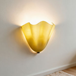 Glass Wall Lamp LED E14 Creative Styling Shell Wall Mounted French Shell Colored Berry Glass Lamp Art Decor Living Room Study