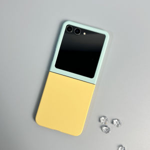 Candy Colored Foldable Phone Case for Samsung ZFlip6 Protective Stand Anti-Fall Simple Design Suitable for Men And Women