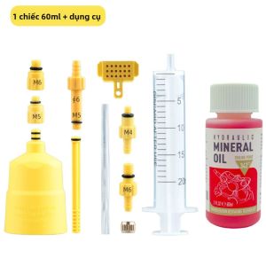 Dầu Khoáng 60ML Cho Phanh Đĩa Thủy Lực Xe Đạp Tương Thích Với Dòng SHIMANO TEKTRO SRAM NUTT - Bộ Dụng Cụ Sửa Chữa Xả Khí Phanh Xe Đạp
