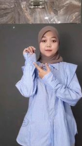 [FAEYZA.CLO] VENNA SHIRT - KEMEJA WANITA MOTIF KOTAK LENGAN PANJANG ALL SIZE - ATASAN WANITA KEKINIAN - COD