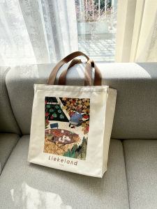 Dutch Artist Liekeland Illustration Canvas Bag Vertical Cure Print Environmental-Friendly Shopping Bag Commuter Womens Bag