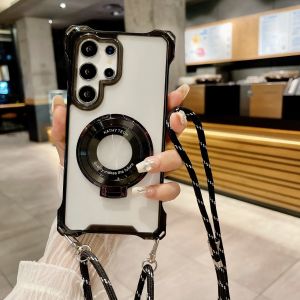 Crossbody Magnetic Phone Case for Samsung Galaxy S26 S25 S24 S22 Ultra Plus S23 FE A17 A35 A55 A06 A16 A26 A36 A56 Ring Cover