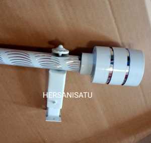 Besi Gorden Double Fullset Batang Hordeng Ganda dan Rel Vitrase Besi Gorden Double Fullset