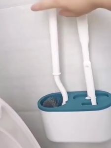 Bộ Cọ Bồn Cầu 3 Trong 1 Kèm Hộp Đựng Dán Tường Tiện Lợi Cọ Chà Toilet Nhà Vệ Sinh Cán Dài Lau Sạch Mọi Ngóc Ngách