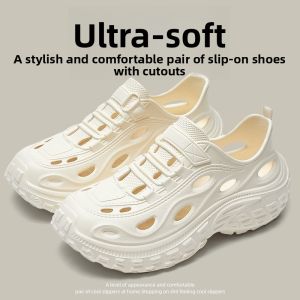 Mens Outdoor Summer Slip-On Shoes Anti-Slip Deodorant Water Shoes Breathable Sport Style EVA Material Youth And Middle-Aged Suitable