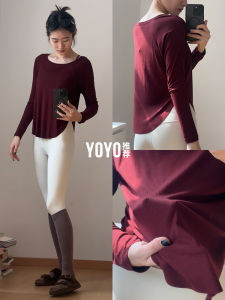 Yoyo Recommended Yoga Fitness Loose Quick Dry Breathable Slimming Running Long Sleeve Womens T-Shirt Sportswear Casual Clothing