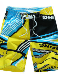 Mens Casual Quick Dry Beach Shorts mid Waist Straight Leg Workwear Trousers Summer Fashion Comfortable Lightweight Pants