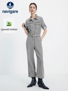 Navigare | Vintage Grey Wide Leg Jumpsuit