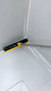 Chổi chà sàn nhà tắm thông minh 2 trong 1 Cây chà sàn nhà tắm thiết kế đầu gạt nước và đầu chổi xoay 120 độ quét nhà siêu sạch mọi góc bẩn HANGGIASI