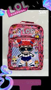 Tas Ransel Sequin / Usap Anak Sekolah SD Karakter L.O.L