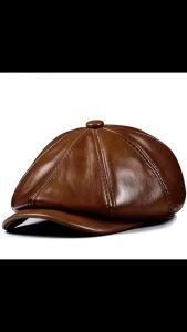 TOPI BARET MUSIM SEMI KULIT SAPI | GAYA RETRO ELEGAN ALA 60s